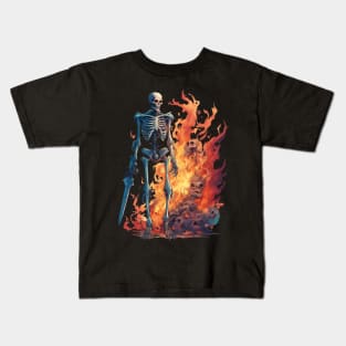 Infernal RealmsDomain of Evil Demons and Hellish Skeleton Kids T-Shirt